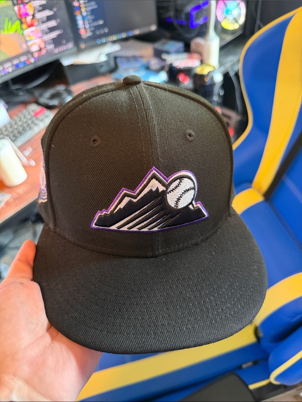 Colorado Rockies New Era 59Fifty Size 7 - Satin Lining